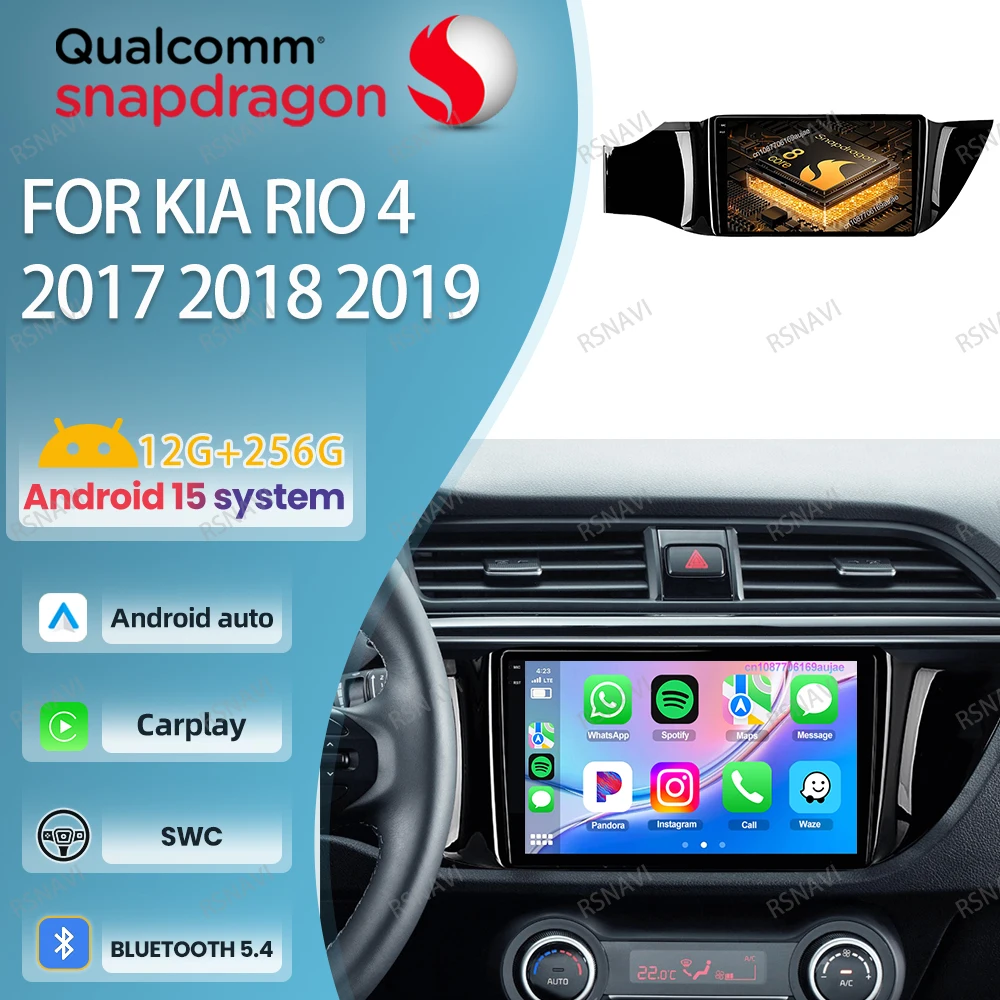 Автомобильный радиоприемник Android 15 для Kia Rio 4 2017 2018 2019 DSP 4G LTE Viedo Player Мультимедийный стерео беспроводной Carplay Авто головное устройство BT
Автомобильный радиоприемник Android 15 для Kia Rio 4 2017 2018 2019 DSP 4G LTE Viedo Player Мультимедийный стерео беспроводной Carplay Авто головное устройство BT