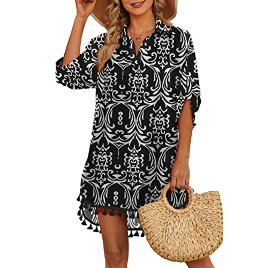 Пляжная накидка-рубашка Yincro для женщин 2026 с бахромой, для купальников и бикини
Пляжная накидка-рубашка Yincro для женщин 2026 с бахромой, для купальников и бикини