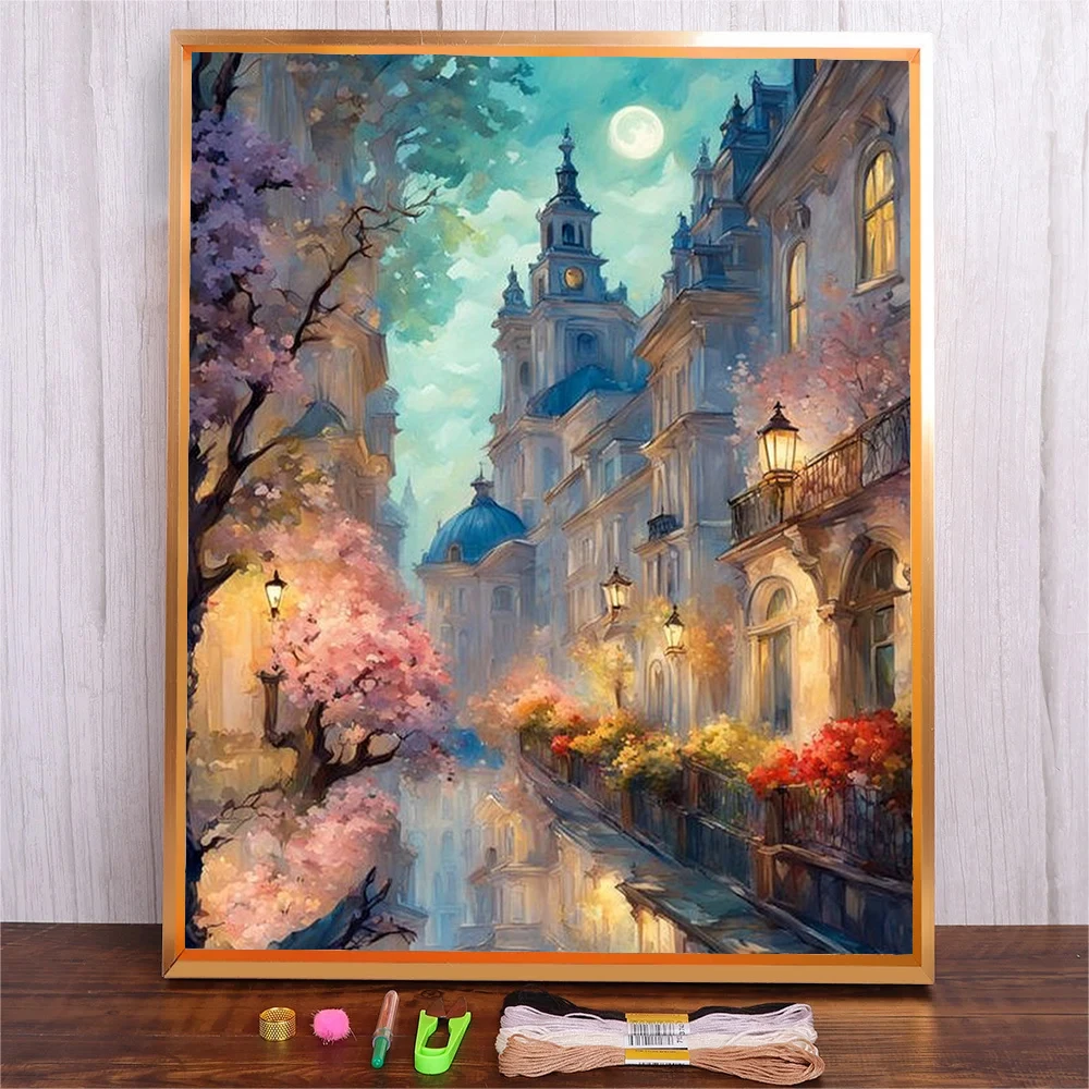 Town Landscape Pattern Cotton Thread Embroidery Kit For Beginners Easy Embroidery Needlework Cross-Stitch Home Decor Adults Gift
Town Landscape Pattern Cotton Thread Embroidery Kit For Beginners Easy Embroidery Needlework Cross-Stitch Home Decor Adults Gift
