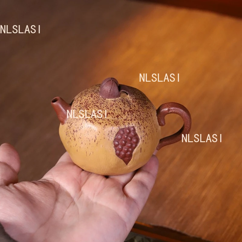 100ml Small Capacity Pomegranate Teapot Handmade Purple Clay Teapot Chinese Yixing Kung Fu Teapot Household Biomimetic Teapots
100ml Small Capacity Pomegranate Teapot Handmade Purple Clay Teapot Chinese Yixing Kung Fu Teapot Household Biomimetic Teapots