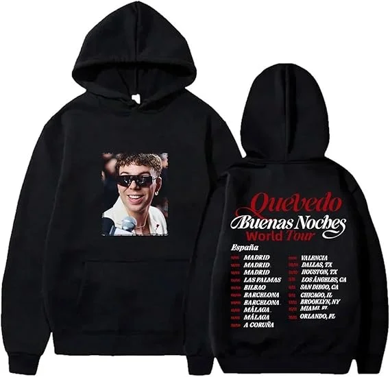 Худи Quevedo Merch Album Tour для женщин и мужчин с принтом, унисекс, повседневный пуловер, толстовка с длинными рукавами, топы
Худи Quevedo Merch Album Tour для женщин и мужчин с принтом, унисекс, повседневный пуловер, толстовка с длинными рукавами, топы