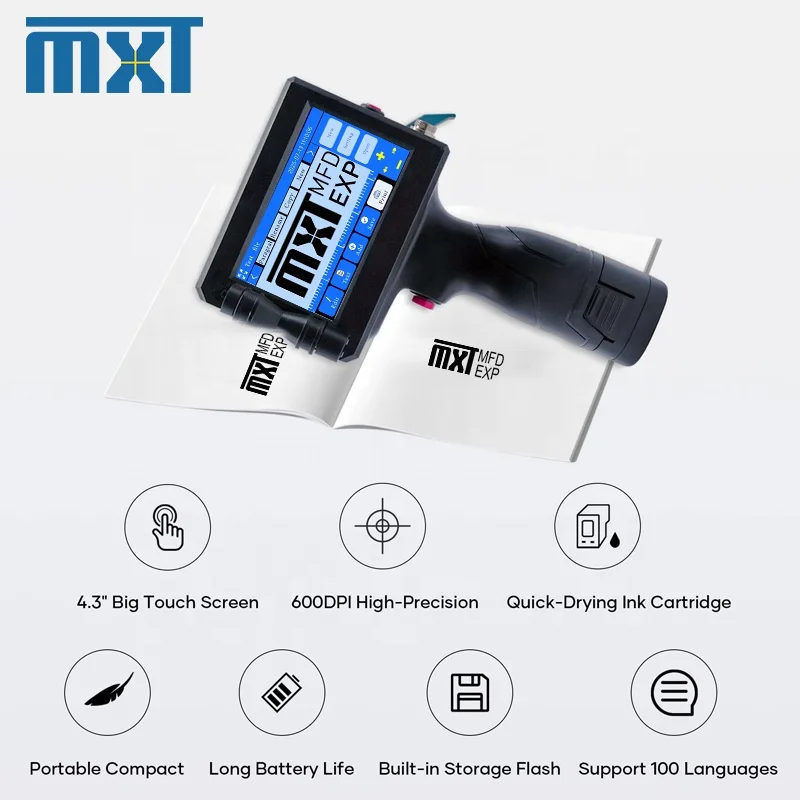 High Precision TIJ Handheld Inkjet Printer Small Character Coding Machine For Electronics Parts Labels