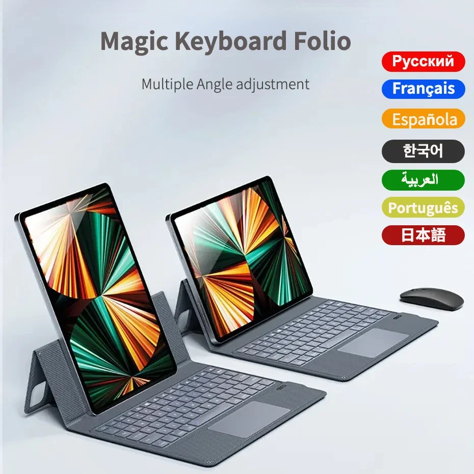 Magic Wireless Trackpad Keyboard for Apple IPad Pro 12.9 Air11 2024 M2 Pro 11 M4, Magnetic Keyboard Cover for Air4 Air 5 10.9
Magic Wireless Trackpad Keyboard for Apple IPad Pro 12.9 Air11 2024 M2 Pro 11 M4, Magnetic Keyboard Cover for Air4 Air 5 10.9
