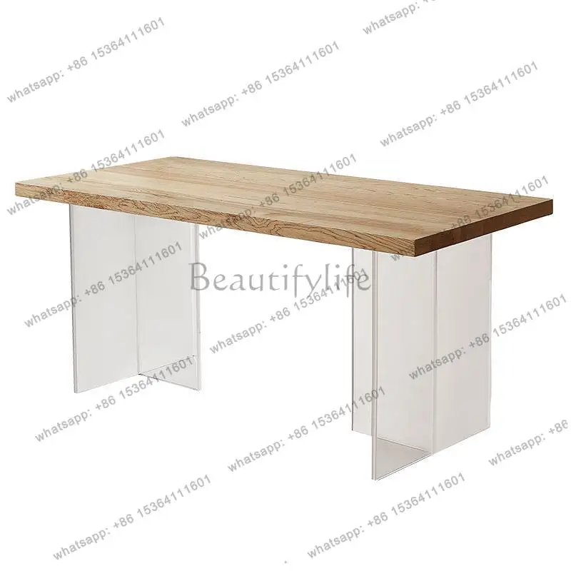 Nordic solid wood modern simple dining table and chair combination acrylic floating table
Nordic solid wood modern simple dining table and chair combination acrylic floating table