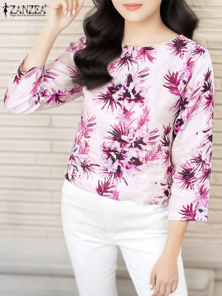 2025 ZANZEA Bohemian Blouse Oversized Women Autumn Print Shirts Fashion 3/4 Sleeve Casual Loose Tunic Tops Ladies Vintage Blusas
2025 ZANZEA Bohemian Blouse Oversized Women Autumn Print Shirts Fashion 3/4 Sleeve Casual Loose Tunic Tops Ladies Vintage Blusas