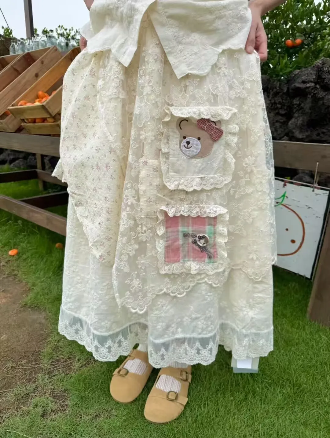 2025 Female Cottagecore Cotton Lace Patchwork Vintage Midi Skirt Korean Mori Girl Sweet Lolita Cute Rococo Goblincore Long Skirt
2025 Female Cottagecore Cotton Lace Patchwork Vintage Midi Skirt Korean Mori Girl Sweet Lolita Cute Rococo Goblincore Long Skirt