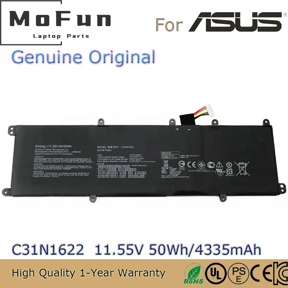 Brand New Original C31N1622 11.55V 50Wh Laptop Battery for Asus Zenbook UX3430UA UX530UQ UX530UX UX430UA 31CP5/70/81 etc.
Brand New Original C31N1622 11.55V 50Wh Laptop Battery for Asus Zenbook UX3430UA UX530UQ UX530UX UX430UA 31CP5/70/81 etc.