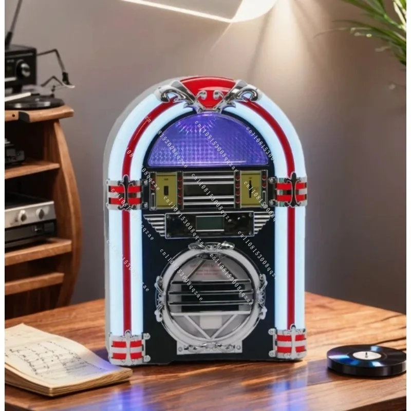 Vintage Bluetooth CD Jukebox Jukebox Speaker LED Color - Changing Light Audio Restaurant Decoration American Version
Vintage Bluetooth CD Jukebox Jukebox Speaker LED Color - Changing Light Audio Restaurant Decoration American Version