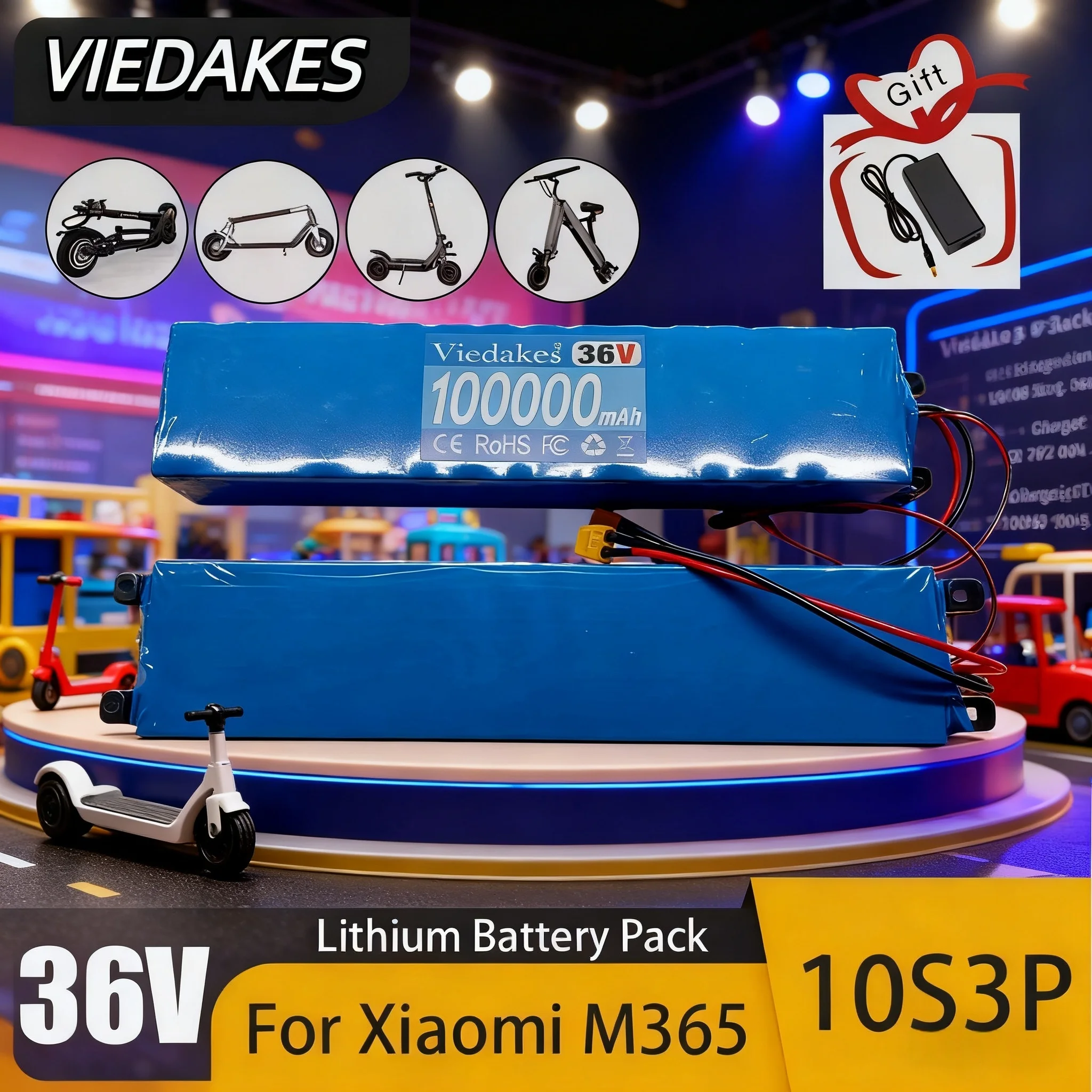 2025 New VIEDAKES 10S3P 36V 100 Ah Electric Scooter Battery Pack 18650 suitable for M365
2025 New VIEDAKES 10S3P 36V 100 Ah Electric Scooter Battery Pack 18650 suitable for M365