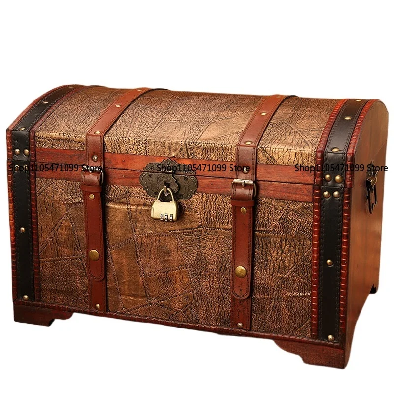 Vintage Wooden Treasure Box Password Lock Storage Case Kids Toy Organizer Retro Decorative Prop Box
Vintage Wooden Treasure Box Password Lock Storage Case Kids Toy Organizer Retro Decorative Prop Box