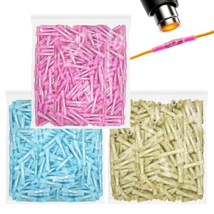 PCS Heat Shrink Butt Connectors, 16-14 AWG 22-16 AWG 12-10 AWG Waterproof Electrical Insulated Crimp Wire Splice for Boats, Cab
PCS Heat Shrink Butt Connectors, 16-14 AWG 22-16 AWG 12-10 AWG Waterproof Electrical Insulated Crimp Wire Splice for Boats, Cab