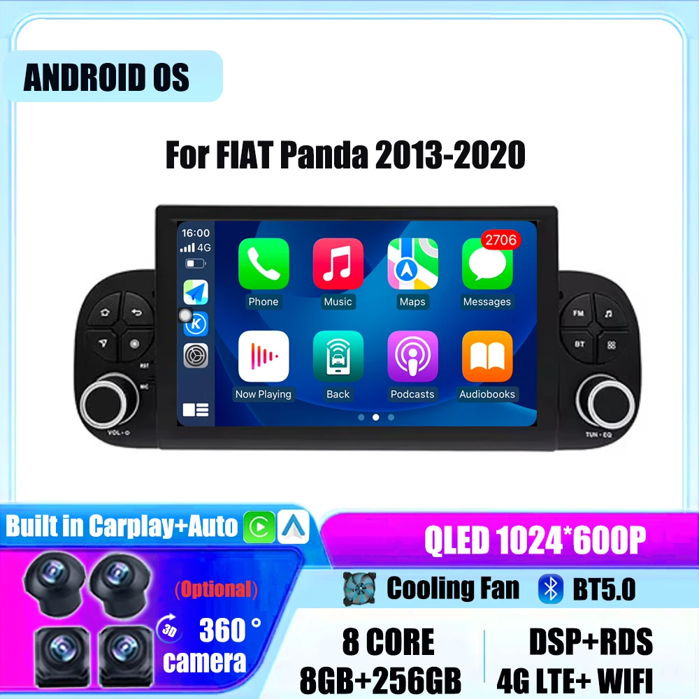 Car Radio Stereo Multimedia 7" Carplay Android Auto For FIAT Panda 2013 2014 - 2020 Navigation Video Player GPS QLED screen BT
Car Radio Stereo Multimedia 7" Carplay Android Auto For FIAT Panda 2013 2014 - 2020 Navigation Video Player GPS QLED screen BT