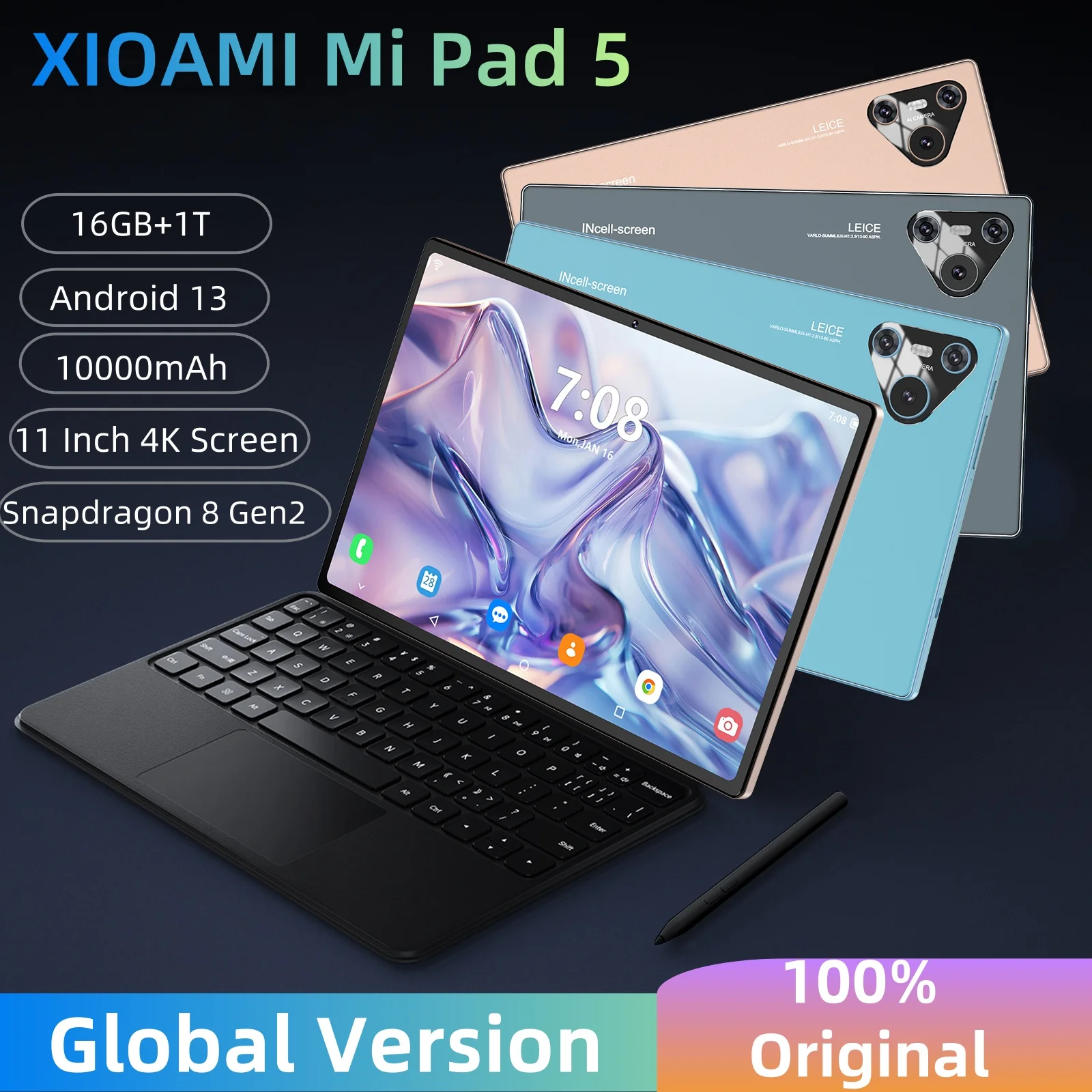 New tablet global version Xioami mi pad5 Android 13 16GB+1TB 11 inch HD 4K Snapdragon 8Gen2 5G dual SIM card Google WIFI tablet
New tablet global version Xioami mi pad5 Android 13 16GB+1TB 11 inch HD 4K Snapdragon 8Gen2 5G dual SIM card Google WIFI tablet
