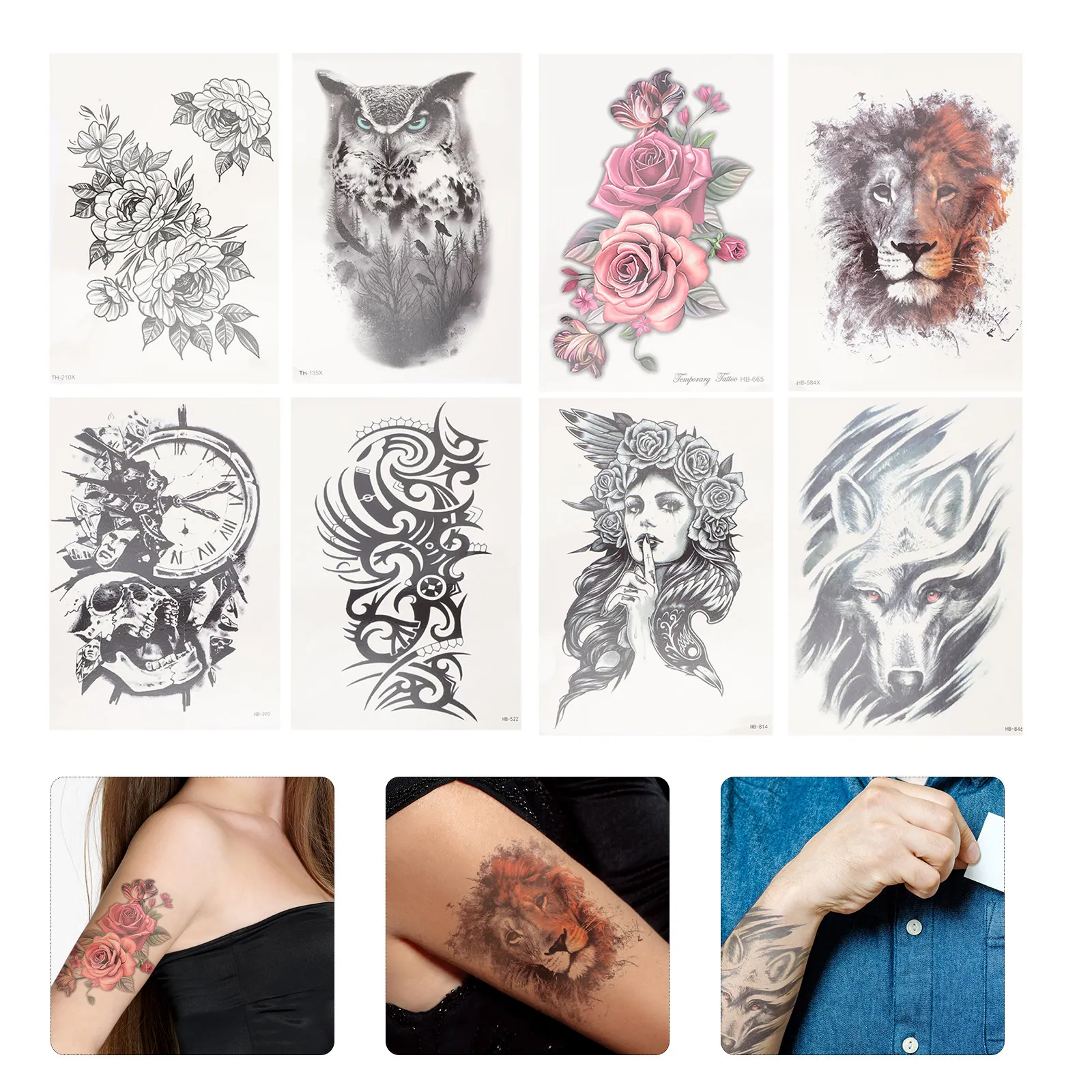 Temporary Body Tattoos Stickers Waterproof Delicate Arm Decals Durable Practical Fun Easy Remove Party Stage Photo Daily
Temporary Body Tattoos Stickers Waterproof Delicate Arm Decals Durable Practical Fun Easy Remove Party Stage Photo Daily