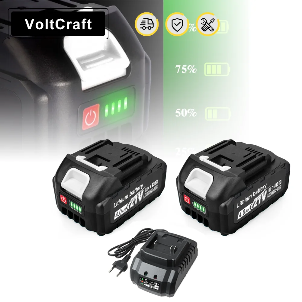 4.0Ah Rechargeable Lithium Battery Capacity Indicator for Chainsaw Electric Drill Wrench for Makita 21V 18V Series Power Tool
4.0Ah Rechargeable Lithium Battery Capacity Indicator for Chainsaw Electric Drill Wrench for Makita 21V 18V Series Power Tool