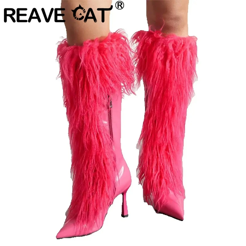 REAVE CAT 2024, новый дизайн, женские сапоги до колена с острым носком, на тонком каблуке, на молнии, сексуальные вечерние ботинки с бахромой для свиданий, большие размеры 44 45 46
REAVE CAT 2024, новый дизайн, женские сапоги до колена с острым носком, на тонком каблуке, на молнии, сексуальные вечерние ботинки с бахромой для свиданий, большие размеры 44 45 46