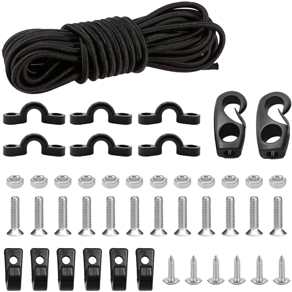 Elastic Bungee Cord Kit Flat Long Cords Hook Black Kayak Deck Accessories Boat Fishing Rigging Parts Straps Rubber Plastic
Elastic Bungee Cord Kit Flat Long Cords Hook Black Kayak Deck Accessories Boat Fishing Rigging Parts Straps Rubber Plastic