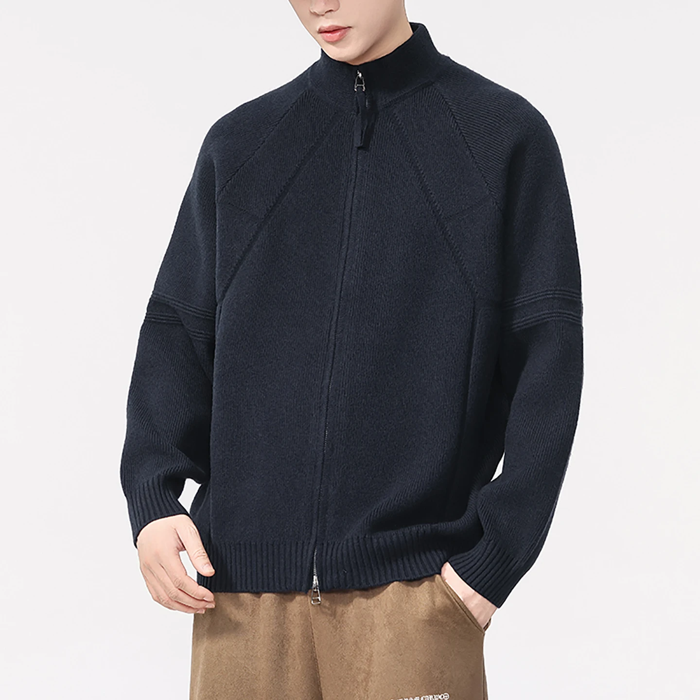 Men Vintage Fashion Loose Casual Stand Collar Cardigan Knitted Sweater Coat Jacket Man Spring Autumn Jumper Outerwear 
Men Vintage Fashion Loose Casual Stand Collar Cardigan Knitted Sweater Coat Jacket Man Spring Autumn Jumper Outerwear