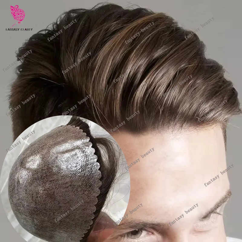 Natural Frontline Super Durable Black Brown Blonde Mens Toupee 100% Human Hair Wig Undetectable Thin Micro Skin Capillary Prosth
Natural Frontline Super Durable Black Brown Blonde Mens Toupee 100% Human Hair Wig Undetectable Thin Micro Skin Capillary Prosth