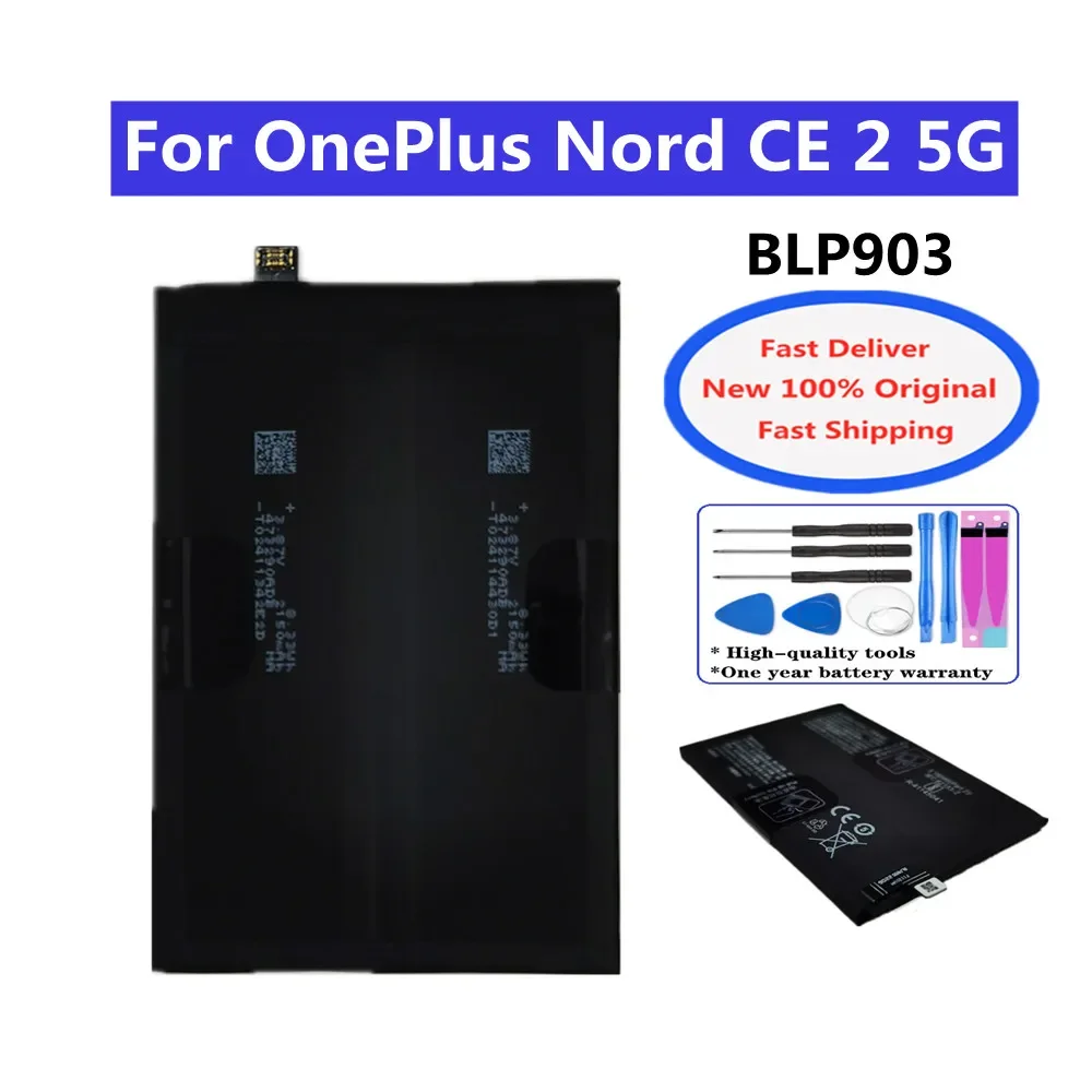 BLP903 4500mAh Original Battery For OnePlus Nord CE 5G (EB2101, EB2103) Phone High Capacity Batteries
BLP903 4500mAh Original Battery For OnePlus Nord CE 5G (EB2101, EB2103) Phone High Capacity Batteries