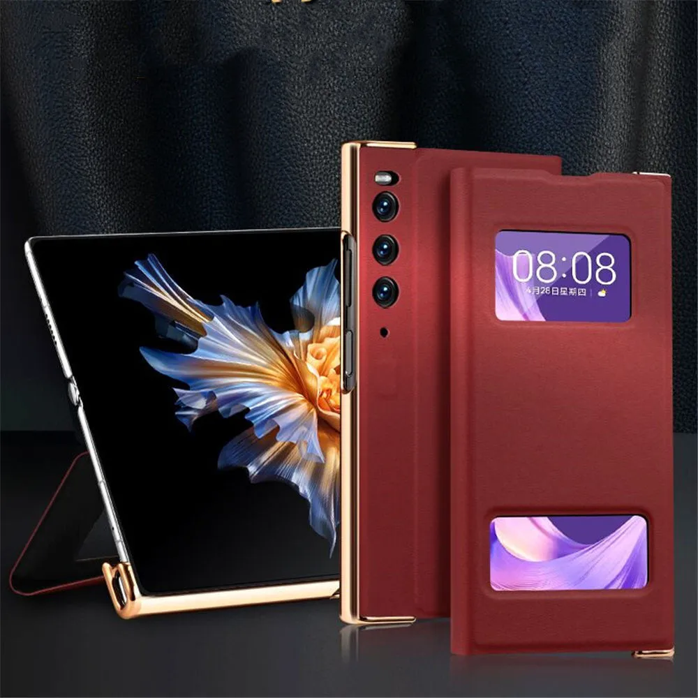 Genuine Leather Flip Case for Huawei Mate Xs 2 Window View Magnet Stand Cover
Genuine Leather Flip Case for Huawei Mate Xs 2 Window View Magnet Stand Cover