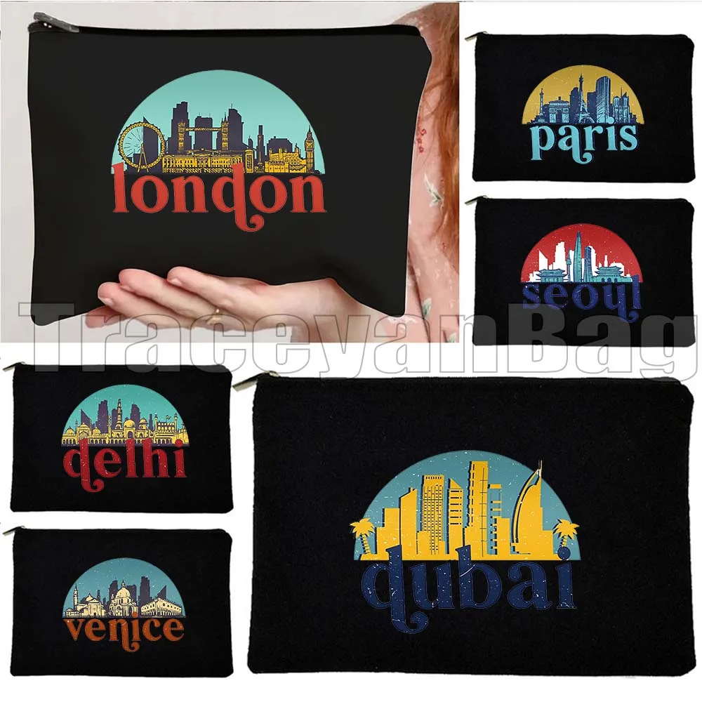 London Dubai Paris New York Seoul Bangkok Venice Cityscape Istanbul Quebec Kuala Lumpur Canvas Cosmetic Makeup Bag Case Pouch
London Dubai Paris New York Seoul Bangkok Venice Cityscape Istanbul Quebec Kuala Lumpur Canvas Cosmetic Makeup Bag Case Pouch