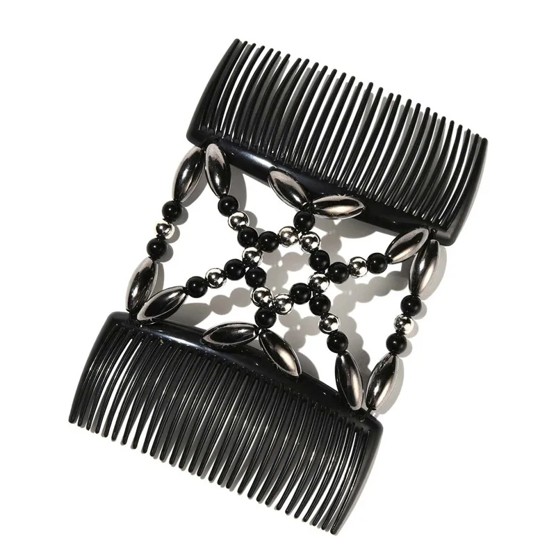 Beaded Double Row Hair Comb Magic Hair Bun Maker Handmade Bridal Updo Hairpin Women Elegant Daily Gift
Beaded Double Row Hair Comb Magic Hair Bun Maker Handmade Bridal Updo Hairpin Women Elegant Daily Gift