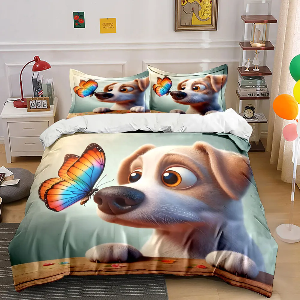 Colorful butterfly on dog's nose Print Bedding Set 1 Duvet Cover 2 Pillowcases for Adult and Children Luxury Gift Full Size
Colorful butterfly on dog's nose Print Bedding Set 1 Duvet Cover 2 Pillowcases for Adult and Children Luxury Gift Full Size