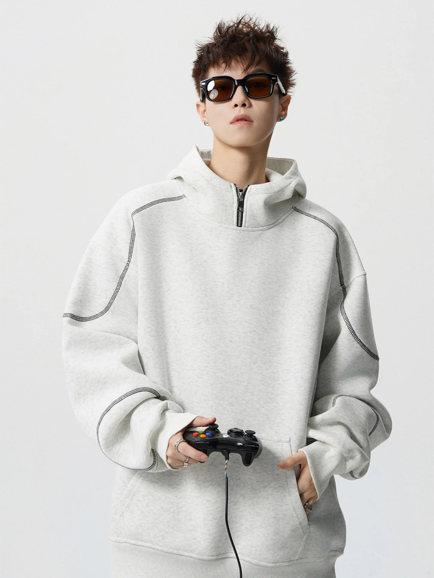 Men's Hoodie Sweatirt Thiened Fce f High Collar Winter Warm Casual Sportswear American Sle Loose Fit Faion Urban
Men's Hoodie Sweatirt Thiened Fce f High Collar Winter Warm Casual Sportswear American Sle Loose Fit Faion Urban