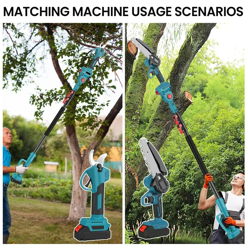 【Premium】3-in-1 2M Adjustable Telescoping Pole 25mm Cordless Pruning Shears 6-inch Electric Chainsaw Garden Tree High Branch Tri
【Premium】3-in-1 2M Adjustable Telescoping Pole 25mm Cordless Pruning Shears 6-inch Electric Chainsaw Garden Tree High Branch Tri