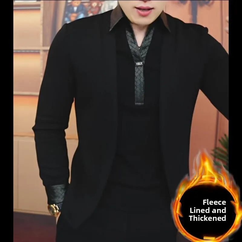 Bla Knight Winter New Faion Men's Long Sve Slim Fit Casual Fce Hoodie Sli Leisure PU Coat Youth Trend
Bla Knight Winter New Faion Men's Long Sve Slim Fit Casual Fce Hoodie Sli Leisure PU Coat Youth Trend