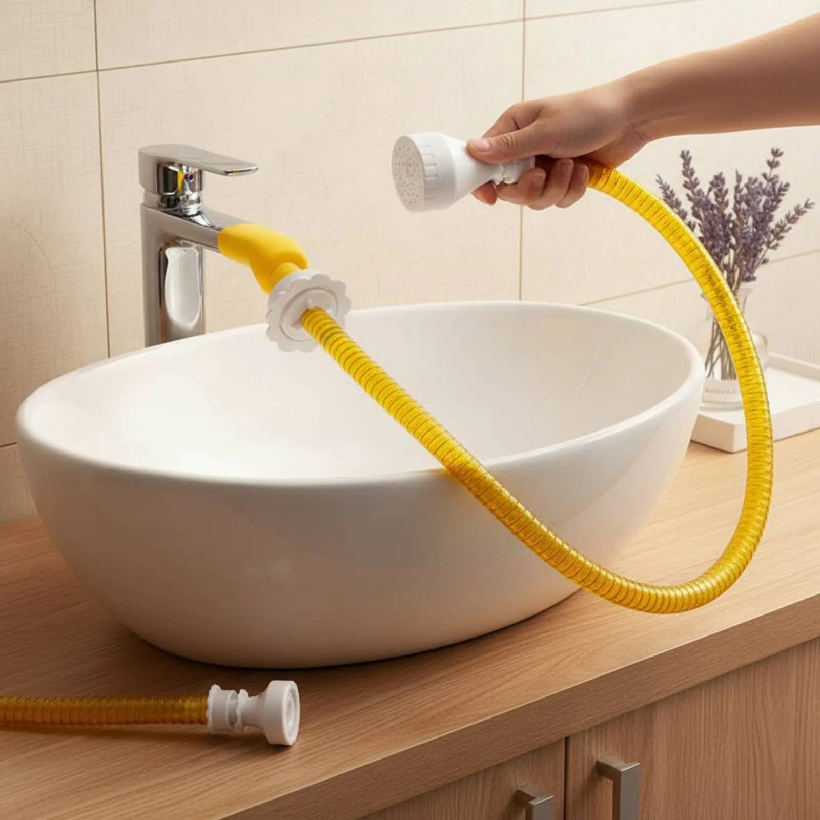 Silicone Shower Hose Tooltool-Less Installation Universal Shower Adapter Hose Set Plumbing Accessory Portable for Outdoor
Silicone Shower Hose Tooltool-Less Installation Universal Shower Adapter Hose Set Plumbing Accessory Portable for Outdoor