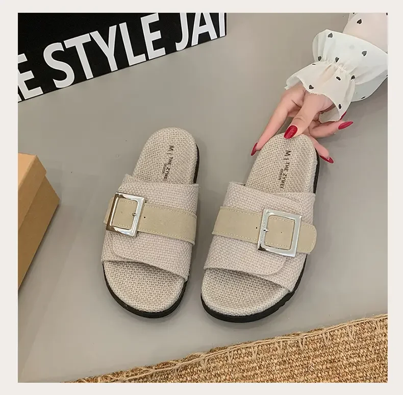 New spring summer women's one strap fashion slides solid flat non slip sandals soft sole casual slippers for daily outdoor use
New spring summer women's one strap fashion slides solid flat non slip sandals soft sole casual slippers for daily outdoor use