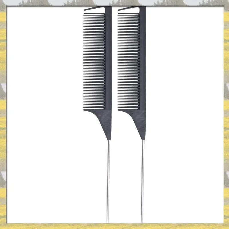 Hot Sale 60 Pieces Parting Comb For Braids Hair Rat Tail Comb Steel Pin Rat Tail Carbon Fiber Heat Resistant Teasing Combs(Black
Hot Sale 60 Pieces Parting Comb For Braids Hair Rat Tail Comb Steel Pin Rat Tail Carbon Fiber Heat Resistant Teasing Combs(Black