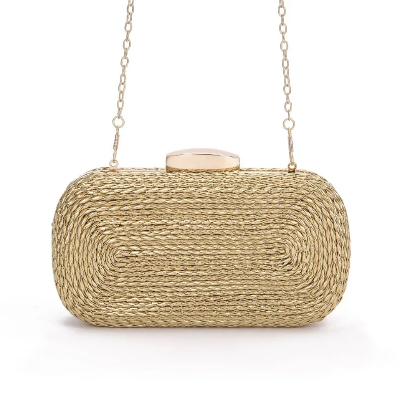 Chic Gold PU Woven Clutch Bag for Women Elegant Hand Bags Formal Wedding Party Evening Bag Braid Purse with Crossbody Chain
Chic Gold PU Woven Clutch Bag for Women Elegant Hand Bags Formal Wedding Party Evening Bag Braid Purse with Crossbody Chain