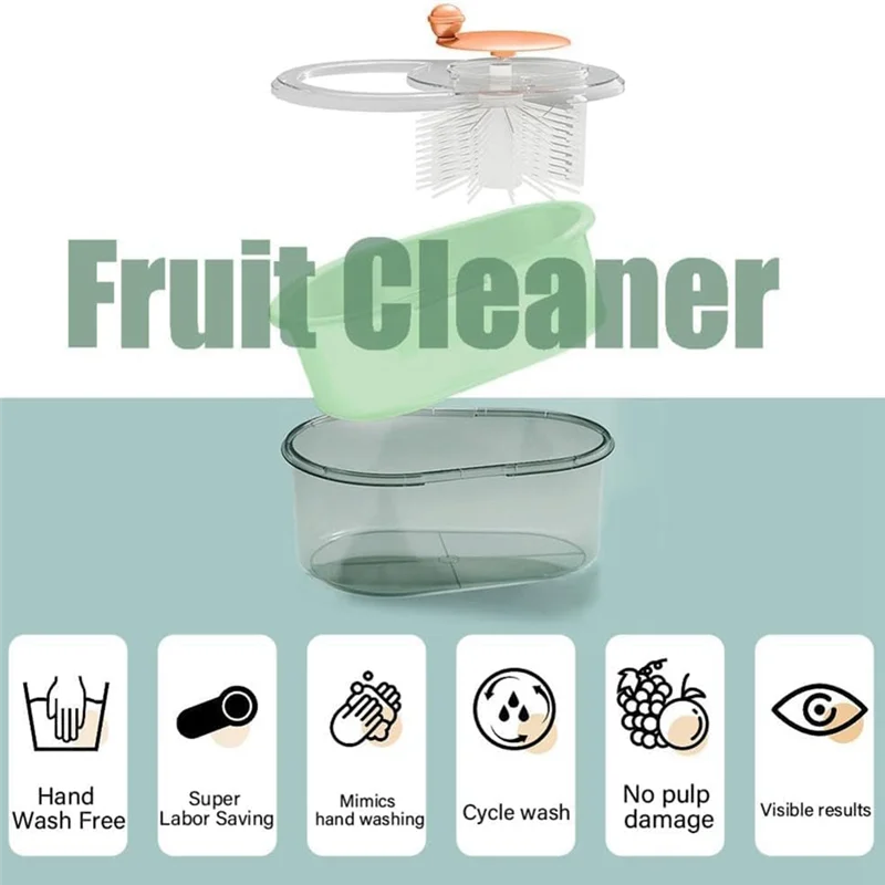 ABJI-скребок для фруктов для домашней кухни, многофункциональная мойка для овощей, миска с щеткой, вращающаяся машина для чистки фруктов, L 
ABJI-скребок для фруктов для домашней кухни, многофункциональная мойка для овощей, миска с щеткой, вращающаяся машина для чистки фруктов, L