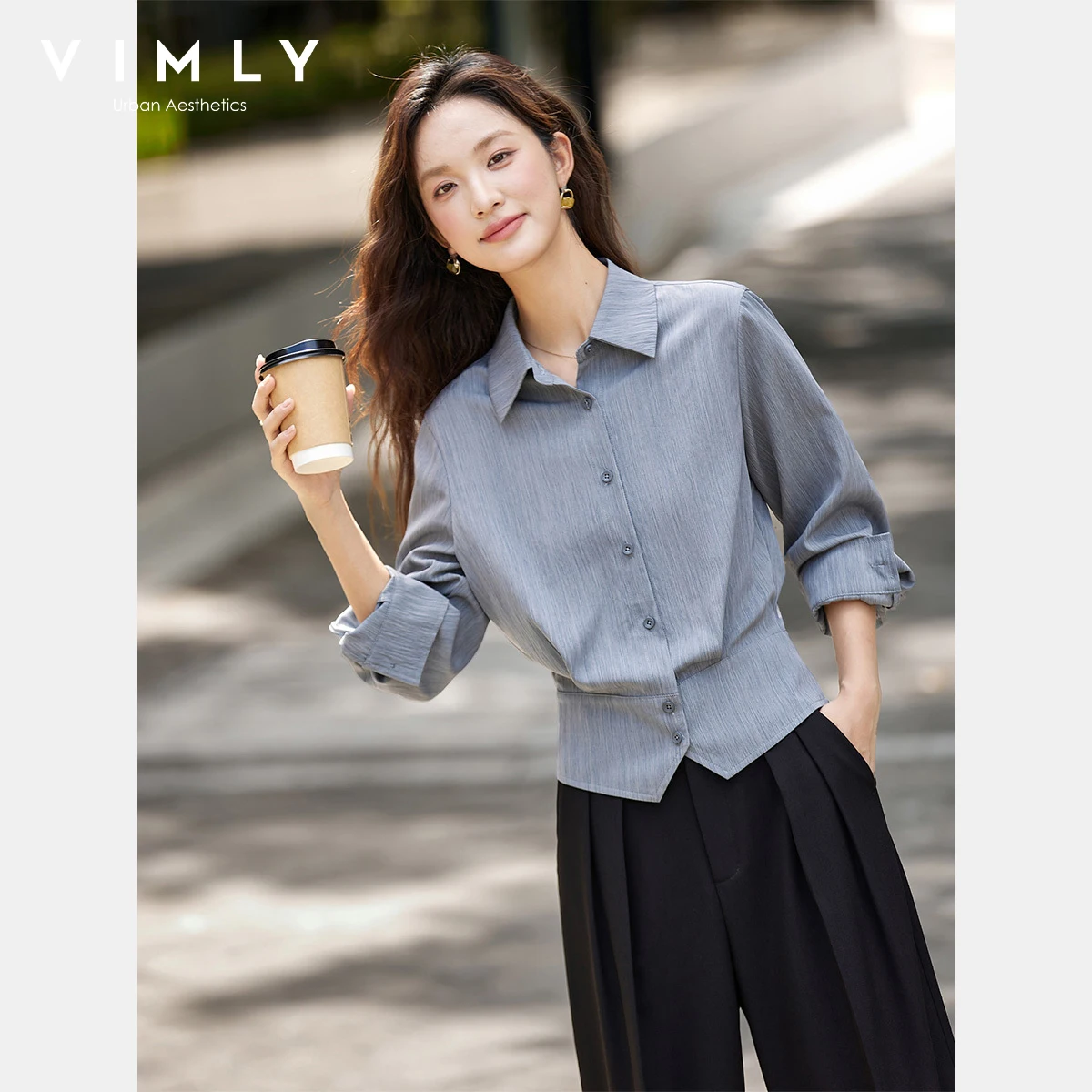 VIMLY Women Striped Shirts Elegant Long Sleeve Ladies Tops Woman 2025 Irregular Casual Autumn Polo Neck Blouses for Woman A3013
VIMLY Women Striped Shirts Elegant Long Sleeve Ladies Tops Woman 2025 Irregular Casual Autumn Polo Neck Blouses for Woman A3013