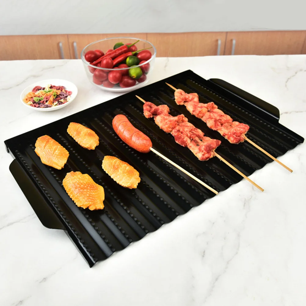 Non Stick Practical Barbecue Plate Portable Barbecue Pan Stainless Steel Plate Roasting Grill BBQ Tool Practical Cooking
Non Stick Practical Barbecue Plate Portable Barbecue Pan Stainless Steel Plate Roasting Grill BBQ Tool Practical Cooking