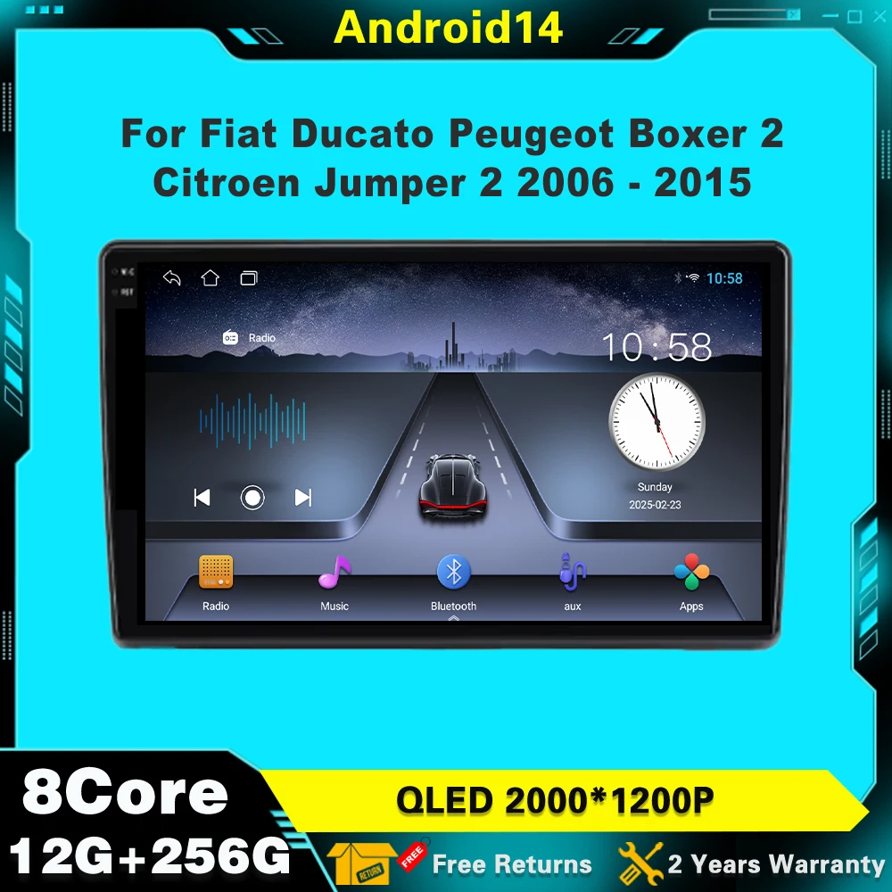 Android 14 Car Radio For Fiat Ducato Peugeot Boxer 2 Citroen Jumper 2 2006 - 2015 Wireless Carplay Android Auto Car Multimedia
Android 14 Car Radio For Fiat Ducato Peugeot Boxer 2 Citroen Jumper 2 2006 - 2015 Wireless Carplay Android Auto Car Multimedia