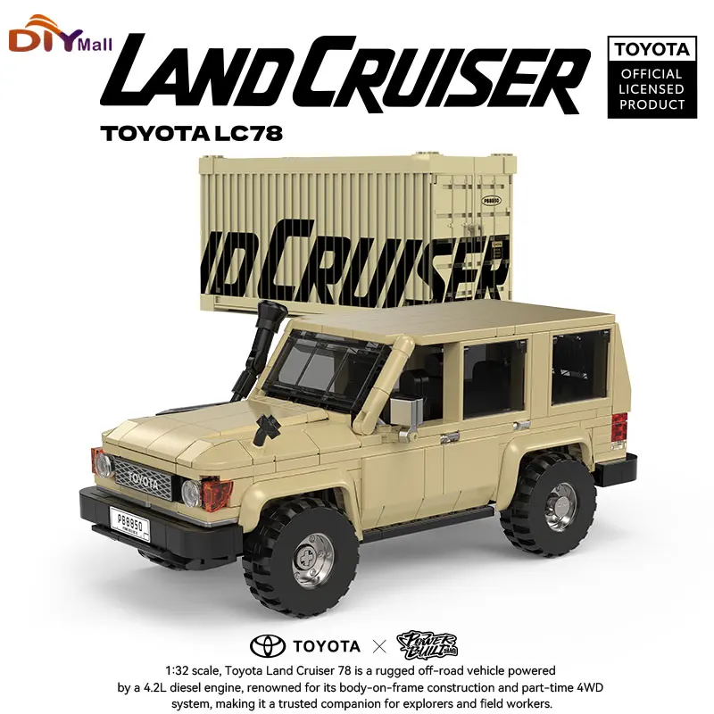 PB8850 SUV, городской автомобиль, набор строительных блоков, модель технической скорости автомобиля LC78, масштаб внедорожника: 1/32 с коробкой для дисплея, сборочные игрушки
PB8850 SUV, городской автомобиль, набор строительных блоков, модель технической скорости автомобиля LC78, масштаб внедорожника: 1/32 с коробкой для дисплея, сборочные игрушки