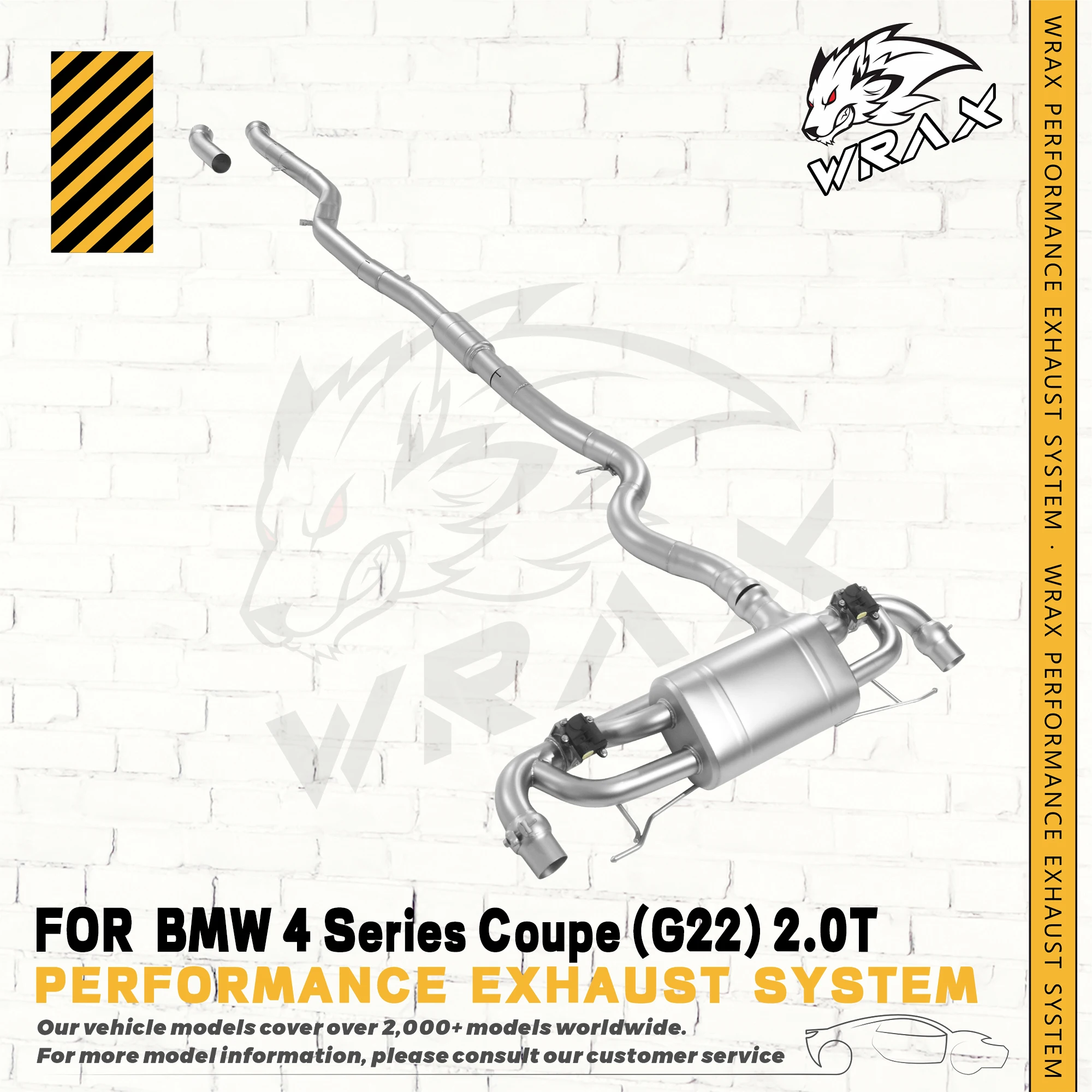 Выхлопная система WRAX для купе BMW серии 4 (G22) 2.0T, модифицированная с обратной связью из нержавеющей стали и электрическими клапанами
Выхлопная система WRAX для купе BMW серии 4 (G22) 2.0T, модифицированная с обратной связью из нержавеющей стали и электрическими клапанами