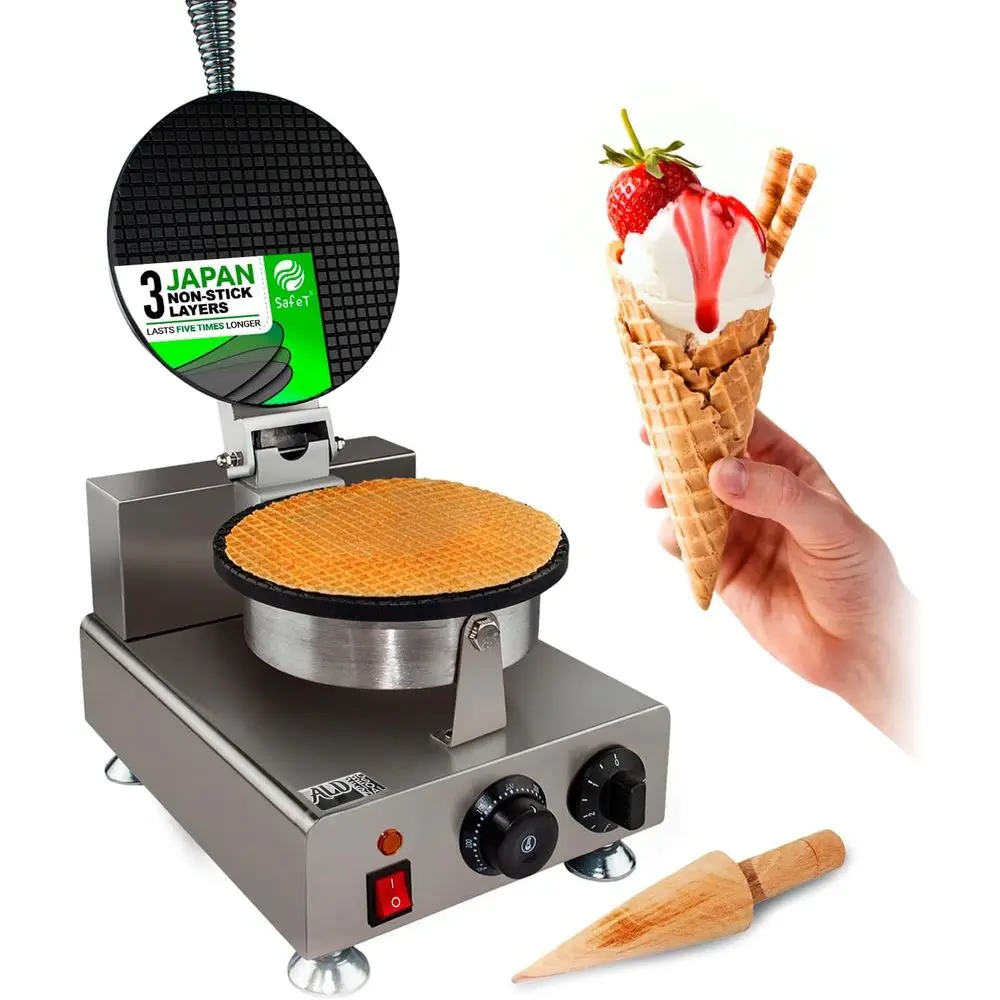 Wale Cone Maker | Ice Cream Cone Iron | Nonstick (Round-Shaped)
Wale Cone Maker | Ice Cream Cone Iron | Nonstick (Round-Shaped)