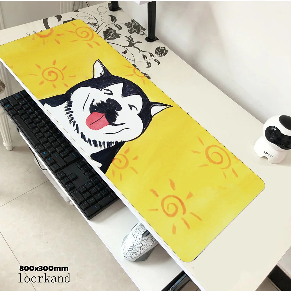 Dog cute mousepad gamer locrkand 800x300x2mm gaming mouse pad Kawaii notebook accessories laptop padmouse ergonomic mat
Dog cute mousepad gamer locrkand 800x300x2mm gaming mouse pad Kawaii notebook accessories laptop padmouse ergonomic mat