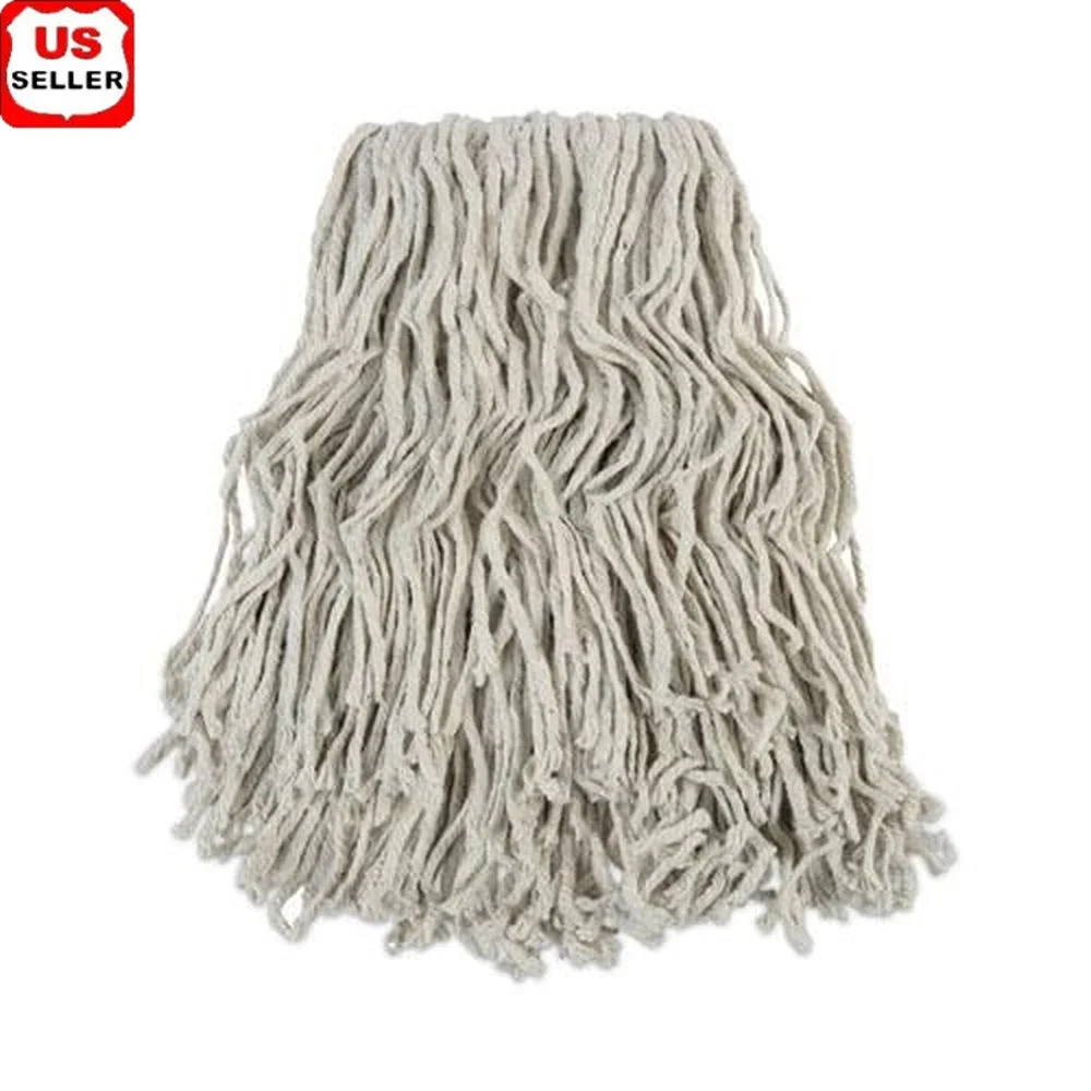 Absorbent Cotton Mop Head Heavy-Duty 1 1/4 Inch Headband Ideal General Mopping Clamp Style Handle 12 Pack
Absorbent Cotton Mop Head Heavy-Duty 1 1/4 Inch Headband Ideal General Mopping Clamp Style Handle 12 Pack