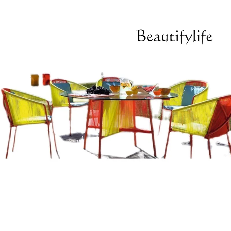 Outdoor villa courtyard leisure rattan tables and chairs hotel homestay open-air balcony waterproof and sun protection simple
Outdoor villa courtyard leisure rattan tables and chairs hotel homestay open-air balcony waterproof and sun protection simple