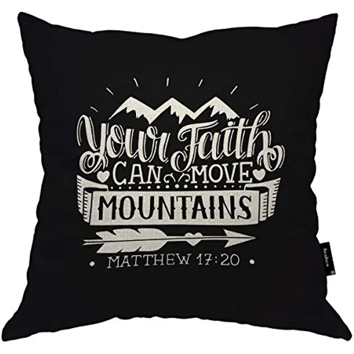Your Faith Can Move Mountains Black New Testament Bible Verse Soft Square Cushion Case for Men Women Home Decor
Your Faith Can Move Mountains Black New Testament Bible Verse Soft Square Cushion Case for Men Women Home Decor