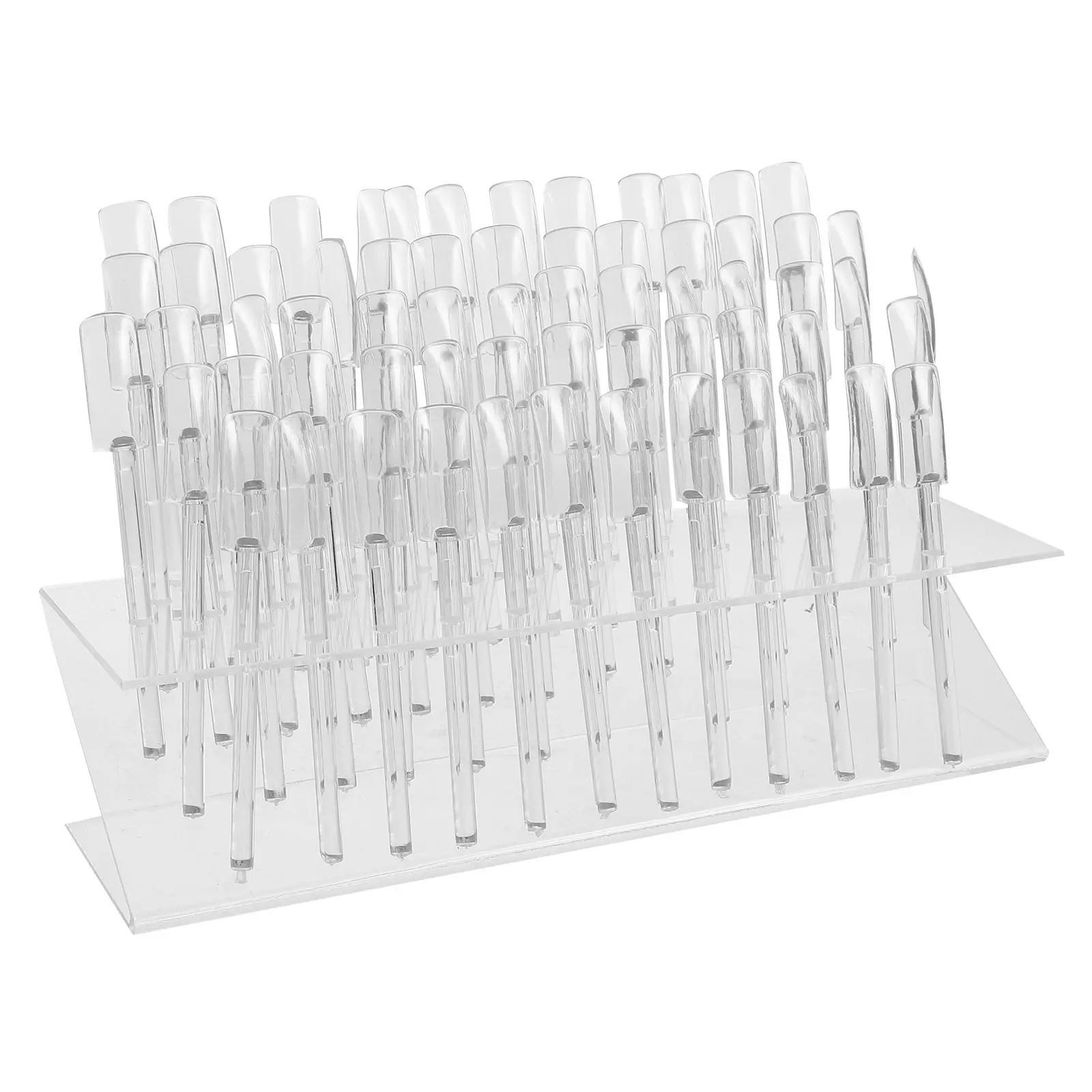 64 Slot Nail Polish Display Rack Z Shaped Compact Transparent Organizer for Nail Salons Home Use Portable Color Card Sample
64 Slot Nail Polish Display Rack Z Shaped Compact Transparent Organizer for Nail Salons Home Use Portable Color Card Sample