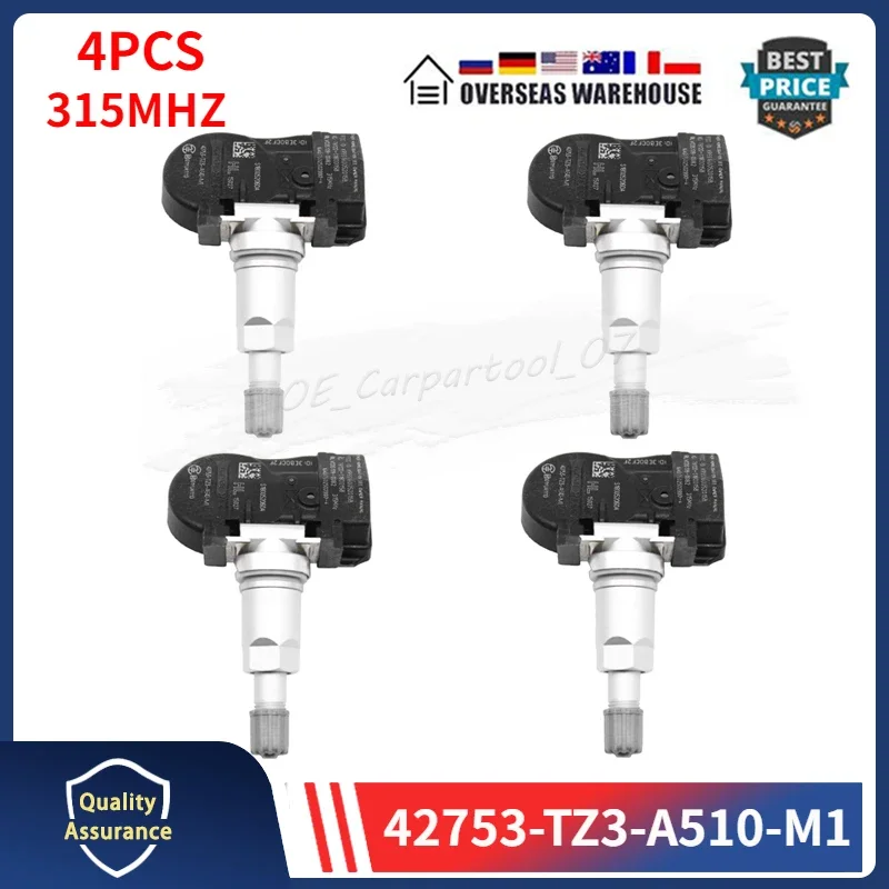 4PCS Car Tire Pressure Monitor System Sensor 42753-TZ3-A510-M1 For 2014 2015 2016 2017 Acura RDX MDX TLX TPMS 315MHZ 42753TZ3A51
4PCS Car Tire Pressure Monitor System Sensor 42753-TZ3-A510-M1 For 2014 2015 2016 2017 Acura RDX MDX TLX TPMS 315MHZ 42753TZ3A51