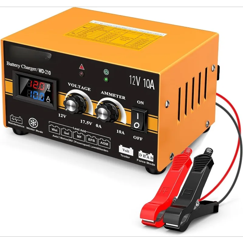 PZP 12V Manual Battery Charger Maintainer, 0 to 10A Arbitrarily Adjustable Car Battery Trickle Charger, Battery Desulfator with
PZP 12V Manual Battery Charger Maintainer, 0 to 10A Arbitrarily Adjustable Car Battery Trickle Charger, Battery Desulfator with