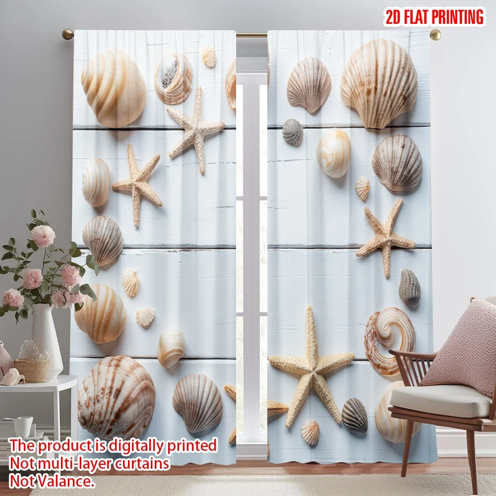2D flat printing 2pcs Window Curtains Seashells and Starfish Arrangement Digital Printed Polyester Drapes Family Party for
2D flat printing 2pcs Window Curtains Seashells and Starfish Arrangement Digital Printed Polyester Drapes Family Party for